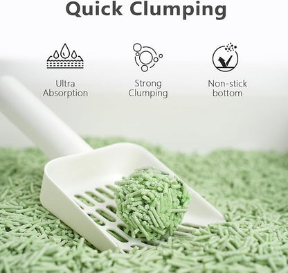 Tofu Cat Litter - Strong Clumping, Ultra Absorbent, Odor Control, Flushable, Low Tracking, Low Dust Tofu Litter Pellets 3 Packs/18LB (Green Tea)