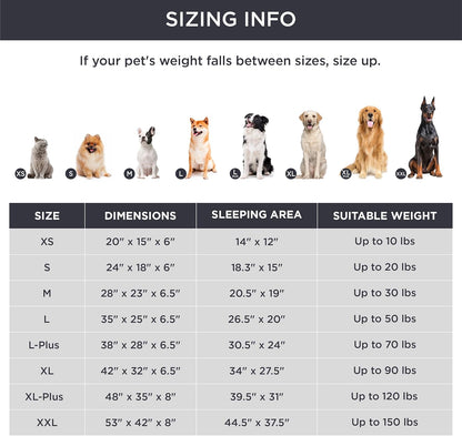 Bedsure Orthopedic Dog Beds Large Sized Dog - Washable Large Dog Cat Bed Waterproof, Comfort Dogs Couch Sofa with Washable Removable Cover, Pet Bed with Nonskid Bottom, Dark Grey, 35"