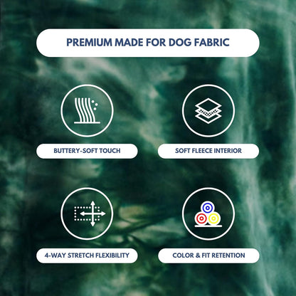 Spark Paws Dog Hoodie – Premium Dog Sweater for Small, Medium, and Large Dogs | Warm Outfits for French Bulldogs, Pitbull, Puppy, Winter Jacket Alternative -Green Skydye, M