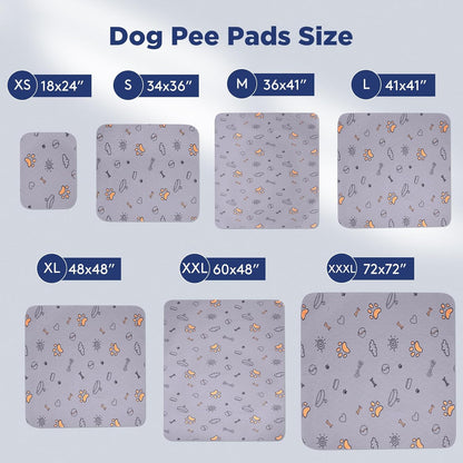 Washable Pee Pads for Dogs, Extra Large 72"x72" Super Absorbent Reusable Training Dog Pads, 100% Waterproof Non-Slip Large Dog Mat for Training, Whelping, Housebreaking, Incontinence, Playpen, Crate