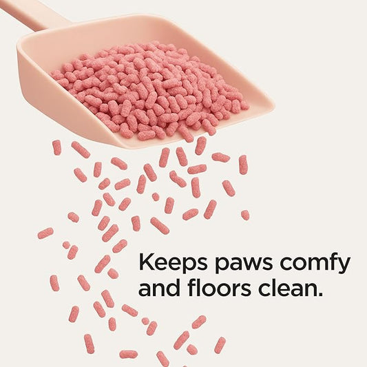Natural Tofu Cat Litter, Fast Clumping and Scoops Easy, Dust-Free, Low Tracking, Quick Drying & Odor Control, Eco-Friendly Plant-Based Cat Litter 5.5lb/88oz – Cherry Blossom (1 Pack)