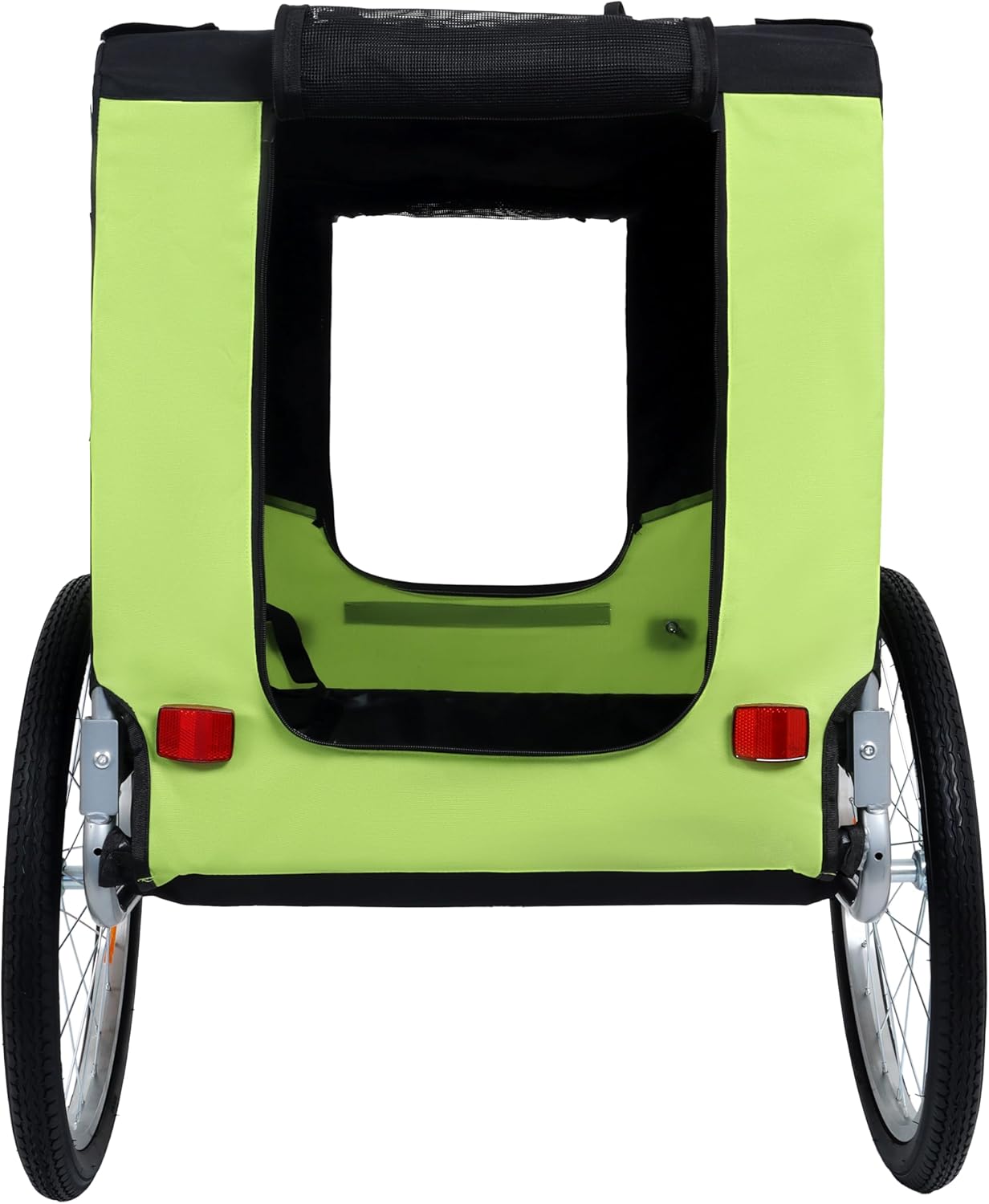 Blue-Grey Large Folding Bike Trailer for Dogs – Heavy-Duty Steel Frame, 66LB Capacity Pet Carrier for All-Terrain Cycling, Jogging & Camping Adventures! - Pawvie