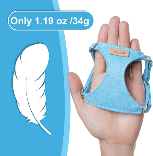 Puppytie Ultra-Light No-Pull XXS Dog Harness – Escape-Proof Adjustable Vest for Small Breeds (2.2-6lbs)