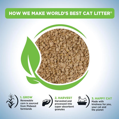 WORLD'S BEST CAT LITTER Poop Fighter Maximum Odor Defense, 32-Pounds - Natural Ingredients, Quick Clumping, Flushable, 99% Dust Free & Made in USA - Long-Lasting Odor Control & Easy Scooping