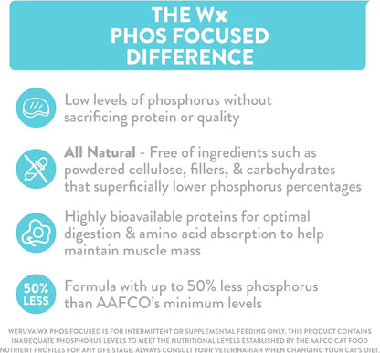 Weruva Wx Phos Focused, Tilapia & Tuna Formula in a Hydrating purée, 3oz Can (Pack of 12)