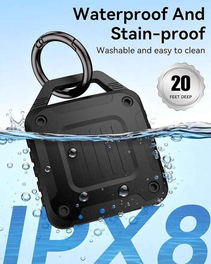DDJ 4-Pack IPX8 Waterproof for AirTag Holder Case Keychain, Screw Lock - Rugged Case for Apple AirTags 1st & 2nd Generation with Key Ring, Durable Air TagHolder for Dog Collar/Luggage/Key/Backpack