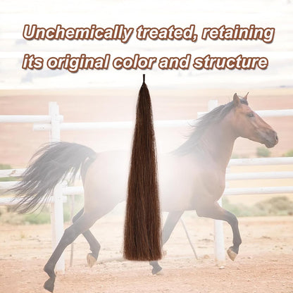 Horse Tail Extensions with Natural Loop Top, Blunt Cut Bottom, 3/8 LB 28-30 Inches Long (red Chestnut)