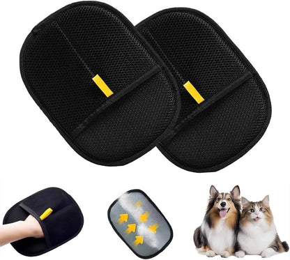 Pet Hair Removal Glove - Cat & Dog Electrostatic Hair Remover Grooming Glove 2Pcs