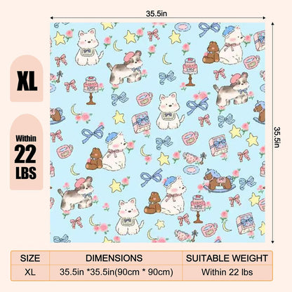 35.5" Cat Grooming Wrap Cat Wrap for Cutting Nails Cat Restraint for Nail Clipping Cat Swaddle Wrap Cat Burrito Wrap XL(Within 22lbs) Anti-Scratch Anti-Escape Multifunctional Pet Tool