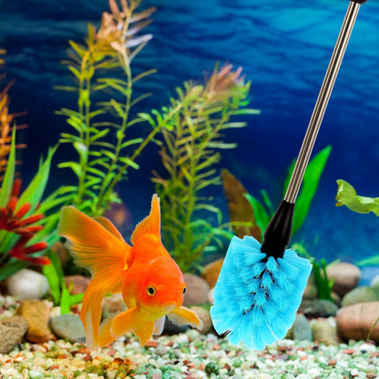 11 in 1 Fish Tank Aquarium Cleaning Brush Kit,Aquarium brushSutiable for Acrylic Fish Tank, and Plastic Fish Tank,Glass Fish Tank,Non Rusting,Fish Tank Cleaning Tools