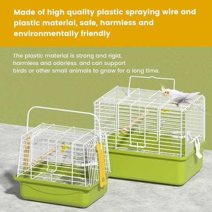 BAGHBPM Small Bird cage,Travel Cage for Birds and Small Animals, Parakeet cage,Bird Carrier Travel cage,Bird Travel cage, jaulas para pájaros,Green,(Size:S,M,L) (M)