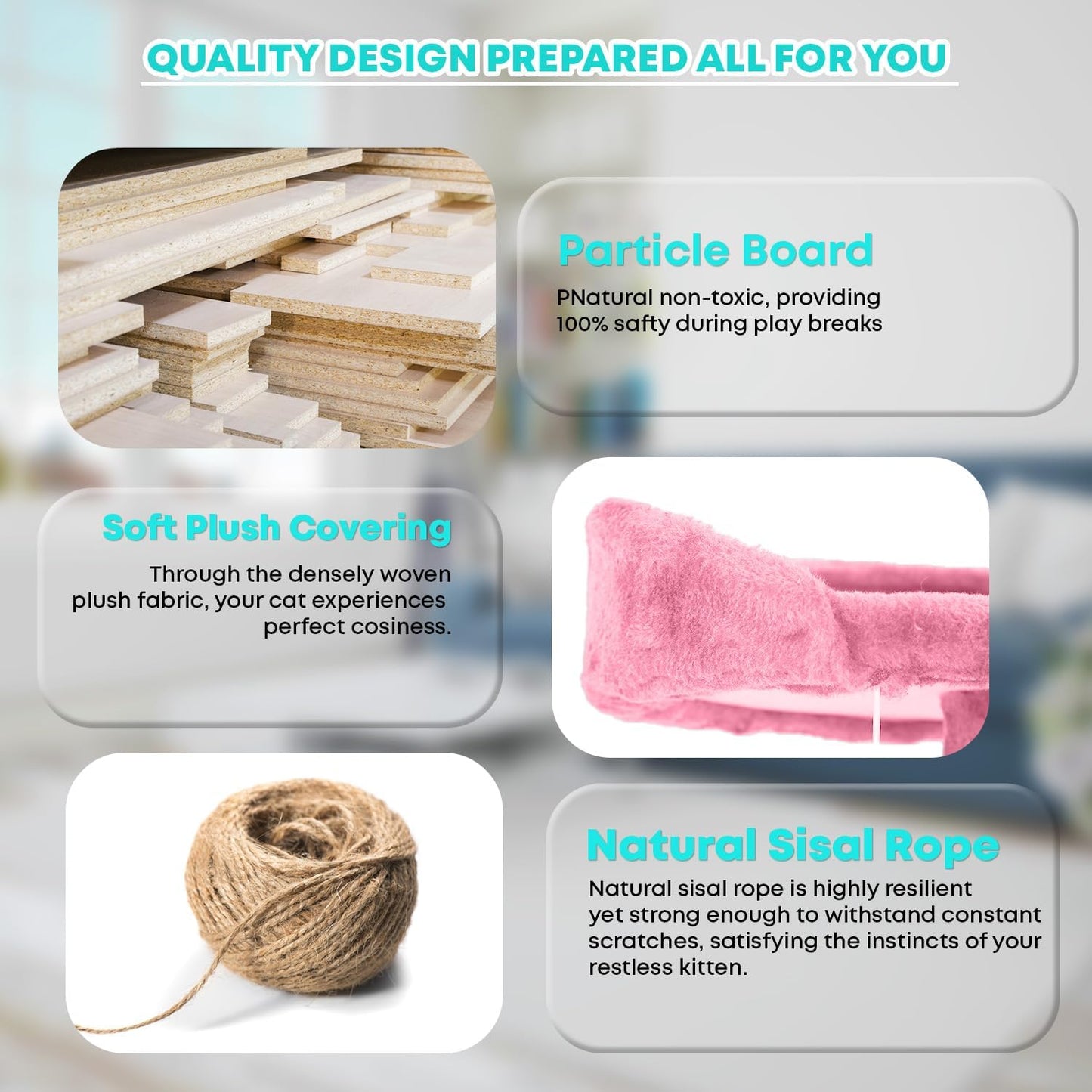 FDW Cat Tree 70in Cat Tower Multi-Level Durable Cat Scratching Post & Cozy Fun Cat Jumping Platform Space Saving Cat Condo Pet Play House for Indoor Cats,Pink