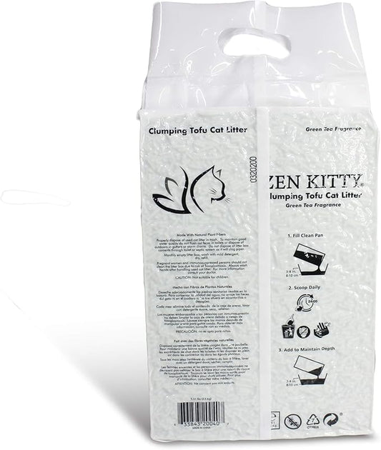 ZenKitty Clumping Tofu Cat Litter Green Tea Fragrance (20040)