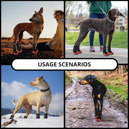 Dog Shoes for Hot Pavement Anti-Slip Dog Boots Waterproof Dog Shoes for Small to Large Dogs with Reflective Straps Pet Dog Boots for Hiking.4Pcs Soft Breathable Paw Protectors for Dogs