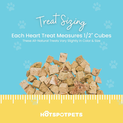 hotspot pets Freeze Dried Lamb Heart Treats for Cats & Dogs - 1LB Big Bag- Single Ingredient All Natural Grain-Free - Perfect for Training, Healthy Topper or Snack - Made in USA