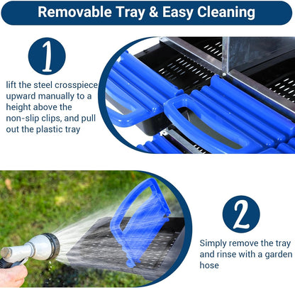 Chicken Nesting Box, 8 Hole 2 Layer Hen Nest Boxes, Roll Away Eggs Laying Boxes,Cleanable Pull Out Hen Roosting Boxes