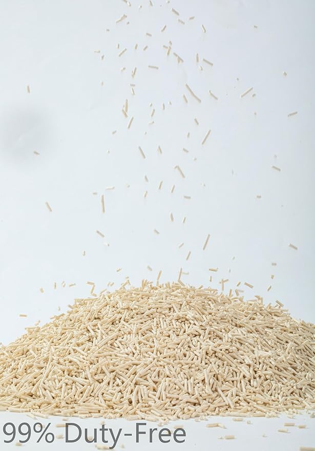 Tofu Cat Litter 5.6LB Fast Clumping, Dust-Free,100% Food Grade Raw Materials, Clumping,Flushable,Ultra Absorbent and Fast Drying,Solubility in Water,Really Dust-Free,Less Scattering (1)