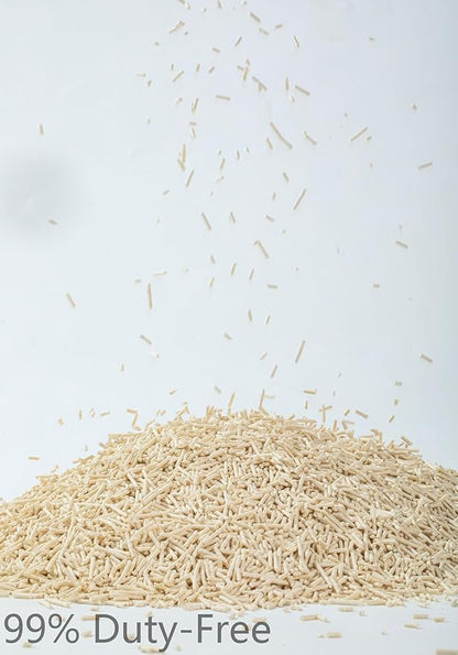 Tofu Cat Litter 5.6LB Fast Clumping, Dust-Free,100% Food Grade Raw Materials, Clumping,Flushable,Ultra Absorbent and Fast Drying,Solubility in Water,Really Dust-Free,Less Scattering (1)