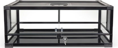 Zilla QuickBuild Reptile 20 Gallon Glass Terrarium Habitat with Swing Door For Geckos, Snakes, Lizards, Frogs, Turtles, and Tortoises, 30" x 12" x 12"