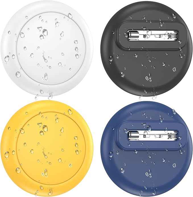 for AirTag Holder for Kids, Compatible with Apple AirTag 1 & 2nd Gen, 4-Pack Waterproof Hidden Air Tagholder with Safety Pin Discreet Toddler Airtag Clip for Clothing, Backpack & Dog Collar