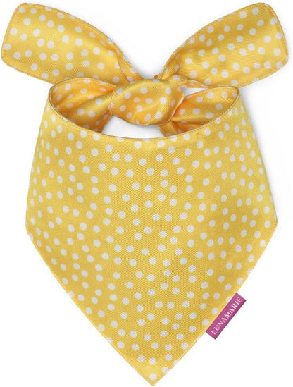 LunaMarie - Luxury Dog Bandanas - Puppy Bandanas Cat Accessories | Premium & Silky Fabric | 100% Handmade Quality | Custom Shape Dual Layered Reversible Small, Medium, Large Cat Scarf (Sophie, Medium)