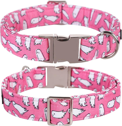 Lionet Paws Dog Collar with Bowtie, Halloween Bowtie for Dogs, Adjustable Comfortable Dog Collar Girl, M, Neck 13.5-22 in