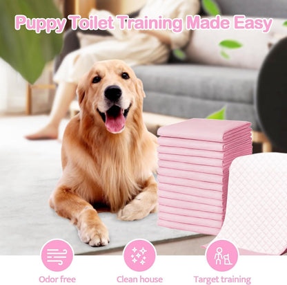 Dog Pee Pads XL:24"*35" Training Pads Upgrade Triple Thickness All-Purpose Super Absorbent & Leak-Proof, Quick Dry and Leak-Proof and Odor Control, for Puppies Dogs, Cats, Rabbit and Pets (25-Count)