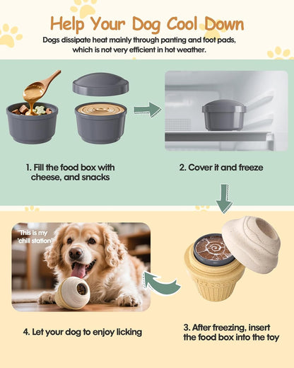 Dog Frozen Treat Toy, Long-Lasting Interactive Dog Toys to Keep Them Busy, Fillable & Freezable Birthday Gifts, Enrichment Toys for Puppy