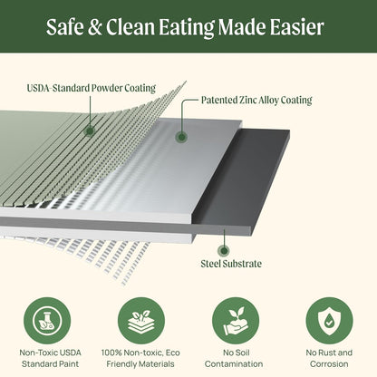 Vego garden Raised Garden Bed Kits, 17" Tall 9 in 1 8ft x 2ft Metal Raised Planter Bed for Vegetables Flowers Ground Planter Box, Sky Blue