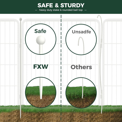 FXW Rollick Unleashed Dog Playpen for Indoor, Yard, RV Camping, 40 inch 16 Panels for Medium and Large Dogs, White│Patented