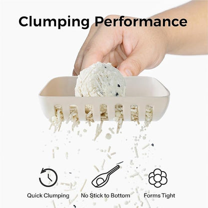Mixed Tofu & Cassava Cat Litter, Plant-Based Unscented, Fast-Clumping, Dust-Free, Powerful Odor Control with Coconut Carbon, Lightweight, Low Tracking for Cat Owners