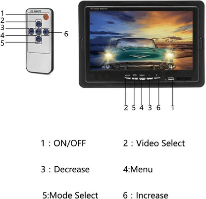 Hikity 7" Backup Camera with Monitor Kit, Waterproof 18 IR LED Night Vision Reverse Camera + Rear View Monitor Vehicle Parking System for RV Bus Trailer Truck (65ft 4-Pin Aviation Video Cable)