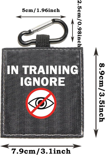 Funny Dog Leash Sleeve Have in Training Ignore Dog Leash Wrap Wrap Alert Hanging ID Patch Tag Pet Birthday Gift (Training Ignore-Tag)