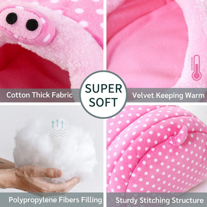 JanYoo Animal Bed Guinea Pig Accessories Cage Habitat Toy Hideout House Washable