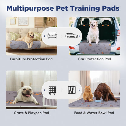 Washable Waterproof Pee Pads for Dogs - 2-Pack Small 18x24 Super Absorbent Reusable Training Pads, Non-Slip & Ideal for Puppies & Dog Playpen, Crate & Potty