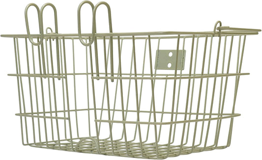 Retrospec Apollo-Lite Lift-Off Bike Basket - Detachable Steel Handlebar Basket with Carrying Handle for Commuting, Shopping & Beach Trips - 14.5in x 9.5in Weather-Resistant Biking Gear