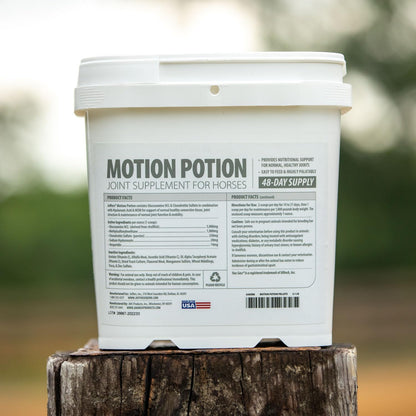 Jeffers Motion Potion Pellets Joint Supplement for Horses, 3.1lb- Glucosamine, MSM, Chondroitin, Hyaluronic Acid, & Vitamins. Daily Supplement for Safe, Easy to Feed, Fast Acting for Equine.