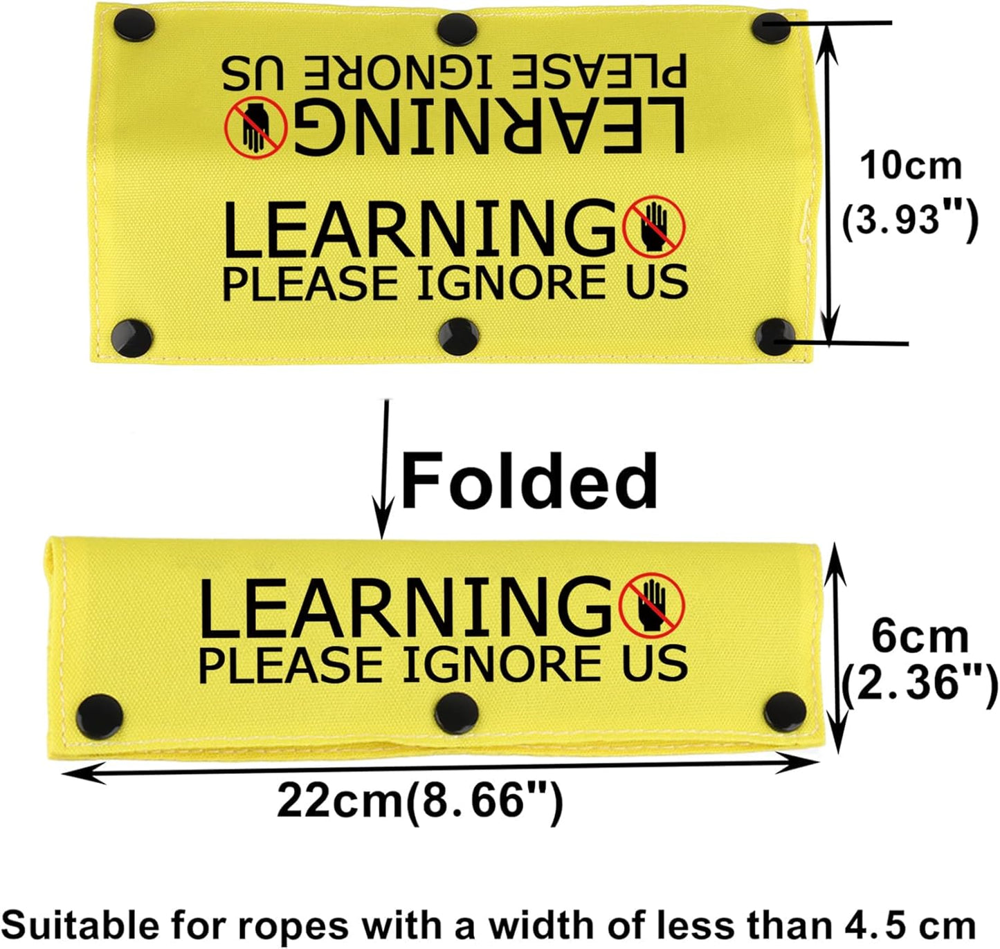 Funny Dog Leash Sleeve Learning Please Ignore Us Dog Leash Wrap Sleeve Alert Tag Pet Birthday Gift (Learning Ignore-YE Sleeve)