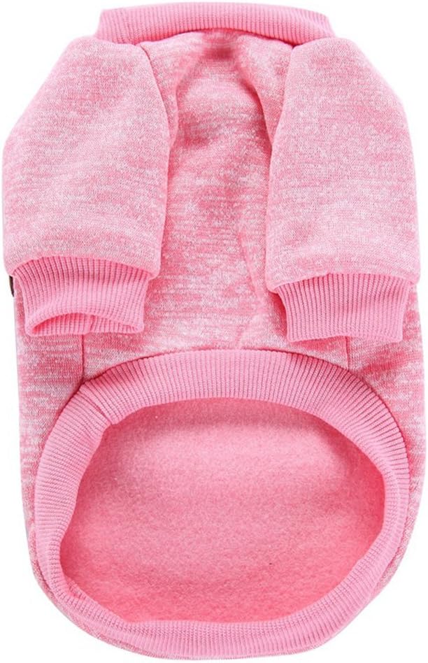 Jecikelon Dog Clothes Dogs Sweater Soft Puppies Clothing Winter Puppy Sweaters Warm Outfit for Dogs Small XXS XS Cat Apparel (Pink, M)