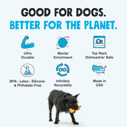 WEST PAW Zogoflex Qwizl Dog Puzzle Treat Toy – Interactive Chewing for Dogs – Dispenses Pet Treats – Brightly-Colored Dog Enrichment Toy for Aggressive Chewers, Fetch, Catch, Large 6.5", Bubblegum