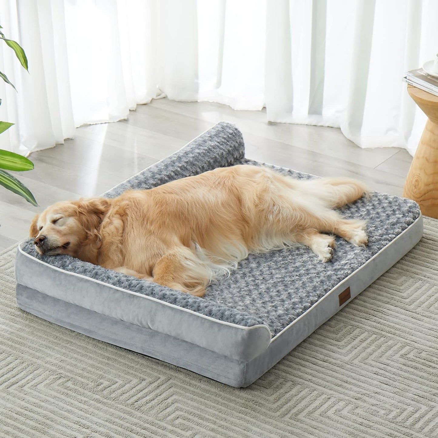 BFPETHOME Orthopedic Dog Beds for Large Dogs-Waterproof Sofa Dog Bed with Removable Washable Cover, Big Pet Bed with Waterproof Lining and Nonskid Bottom,Pet Bed for Large Dogs