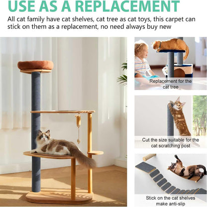 Cat Scratch Couch Furniture Protector, Adhesive Cat Scratch Pad Deterrent for Furniture, DIY Climbing Cat Scratcher Couch Protector from Cat Claws Furniture Protectors from Cats Scratching