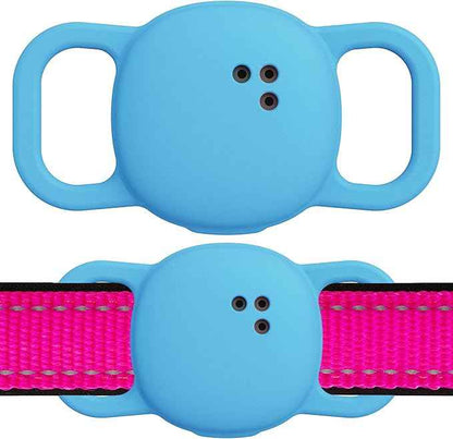 DDJ Cat Collar Case for Life360 Tile Sticker Tracker, 2-Pack Silicone Anti-Lost Protective Cover for Life 360 Tile Sticker Holder for Dog/Pet Collars, Durable, Easy Installation, Lightweight, Blue