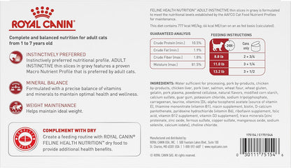 Royal Canin® Feline Health Nutrition™ Adult Instinctive Thin Slices In Gravy Canned Cat Food, 3 oz can (18-count)