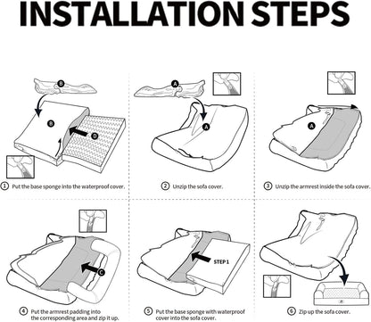 Hollypet Orthopedic Dog Bed for Medium Dogs, Supportive Foam Pet Couch with Removable Washable Cover and Non-Slip Bottom, Waterproof Lining Dog Sofa Bed, Gray, M (28 * 22.5 * 7.5)
