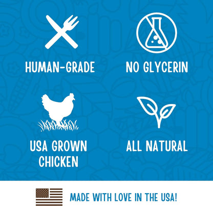 Full Moon Chicken Fillet Healthy All Natural Dog Treats Human Grade Made in USA 48 oz (Pack of 2) - Pawvie