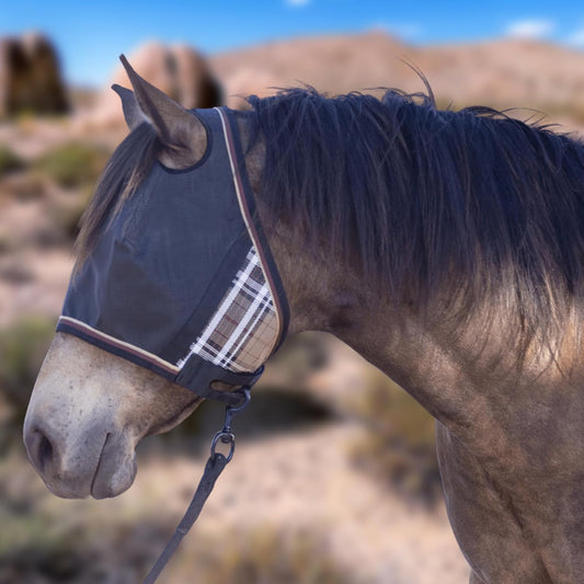 Kensington 90% UV Fly Mask CatchMask UViator - Without Ears & Forelock Freedom Web Trim Size: X.Large Color: 121 Deluxe Black