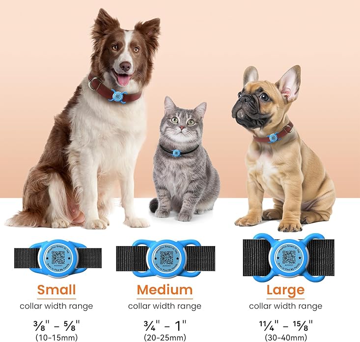 Waterproof AirTag Dog Collar Holder for Apple AirTag QR Code