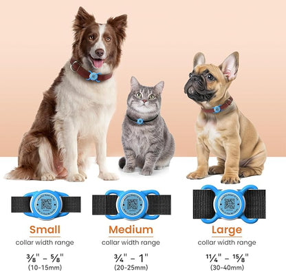 Waterproof AirTag Dog Collar Holder for Apple AirTag QR Code