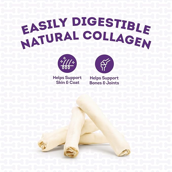 USA Collagen Rolls 9-10" Dog Chew Treats - Natural Flavor, 4 Count/1 Pack